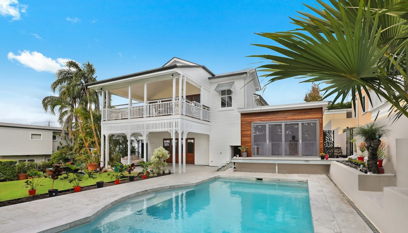 Private backyard swimming pool