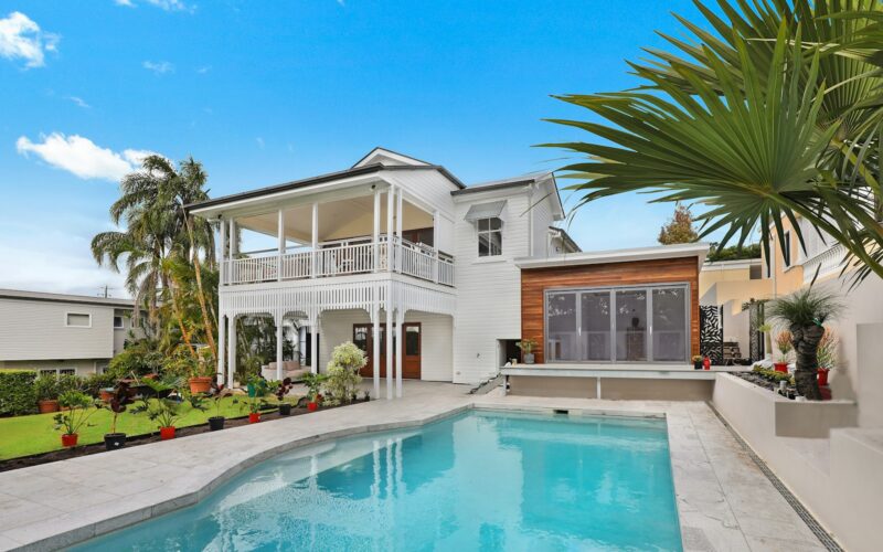 Private backyard swimming pool