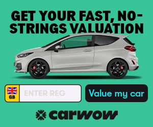 Carwow banner: get your fast, no-strings valuation, enter your registration to value my car (image: Carwow)