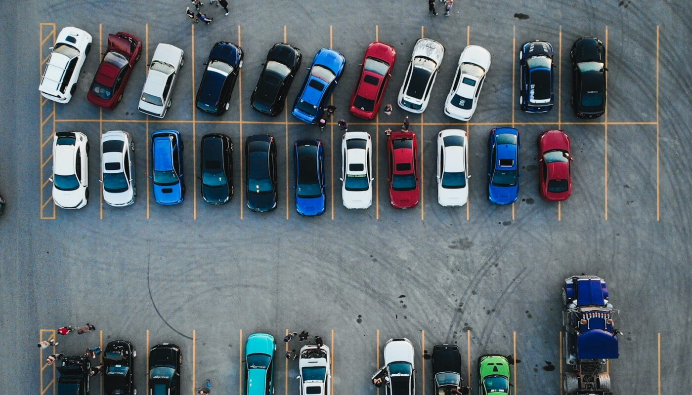 Multi-storey parking garage interior