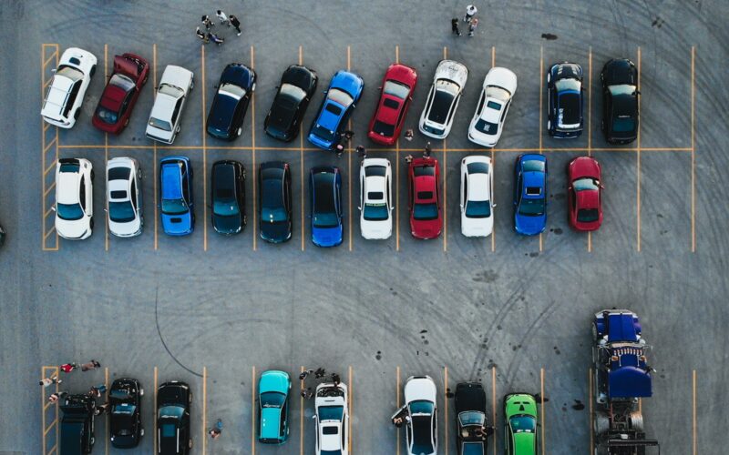 Multi-storey parking garage interior