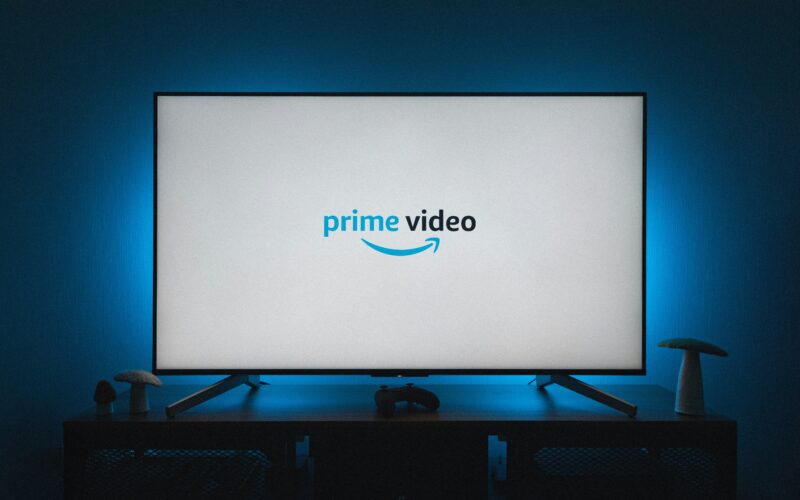 Television screen displaying the Amazon Prime Video logo